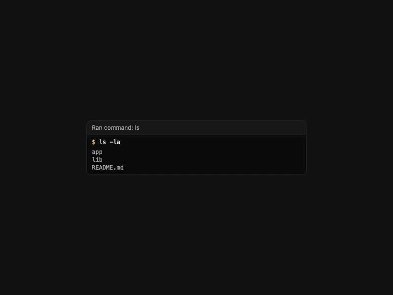 Bash Tool preview
