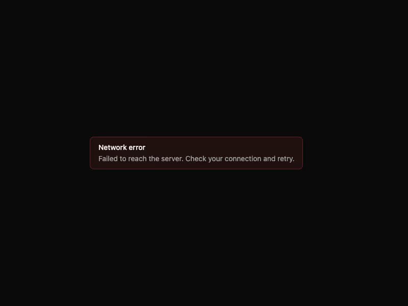 Error Message preview