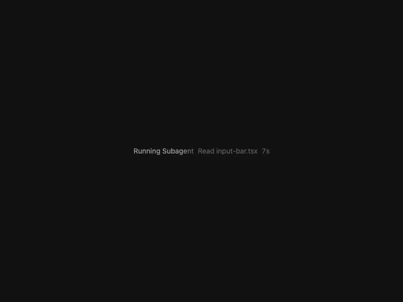 Subagent Tool preview