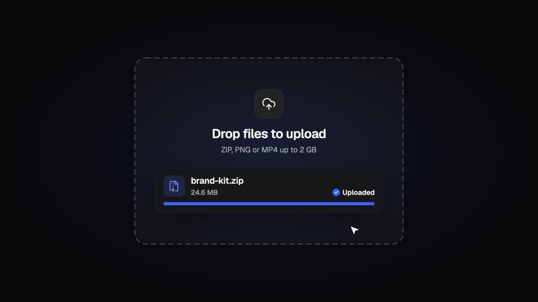 Drop File to Upload preview