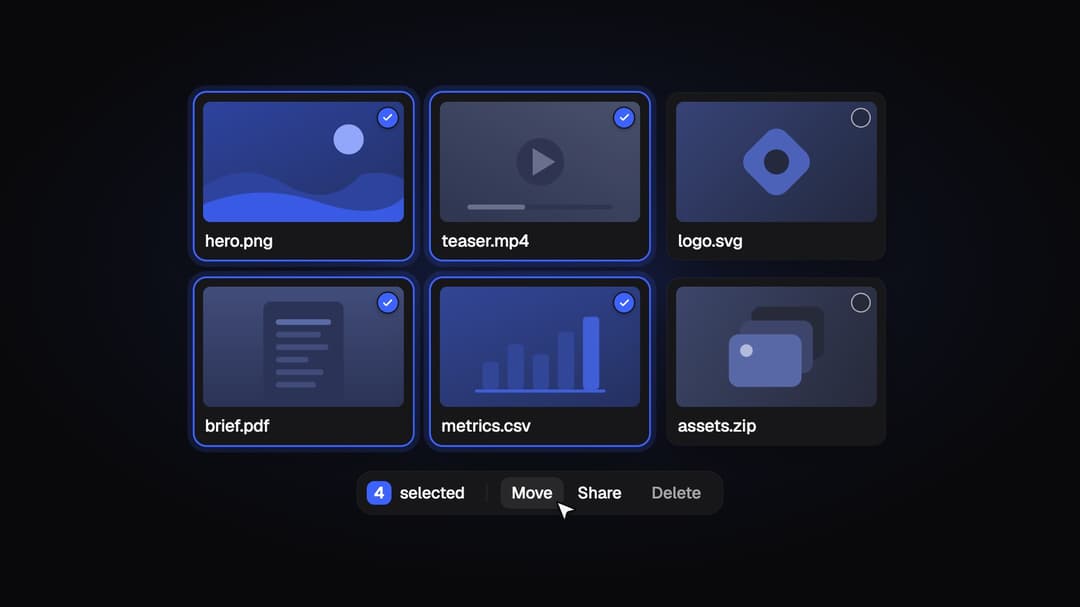 Marquee Select Files preview