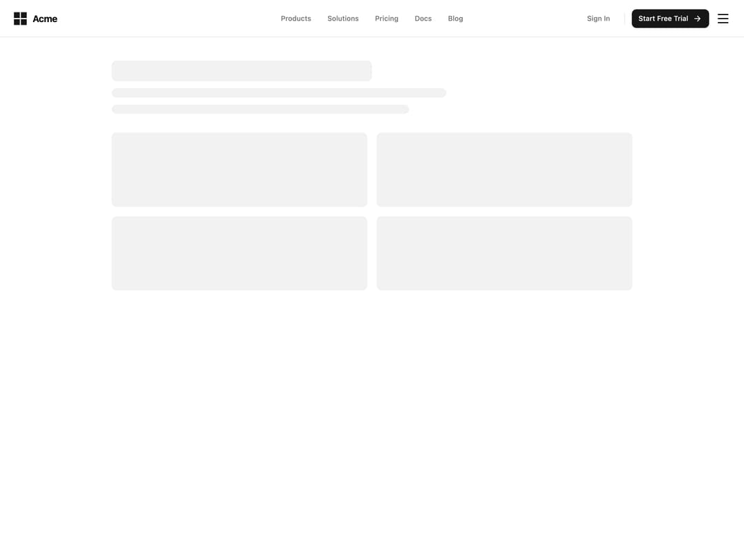 Centered Nav Header preview
