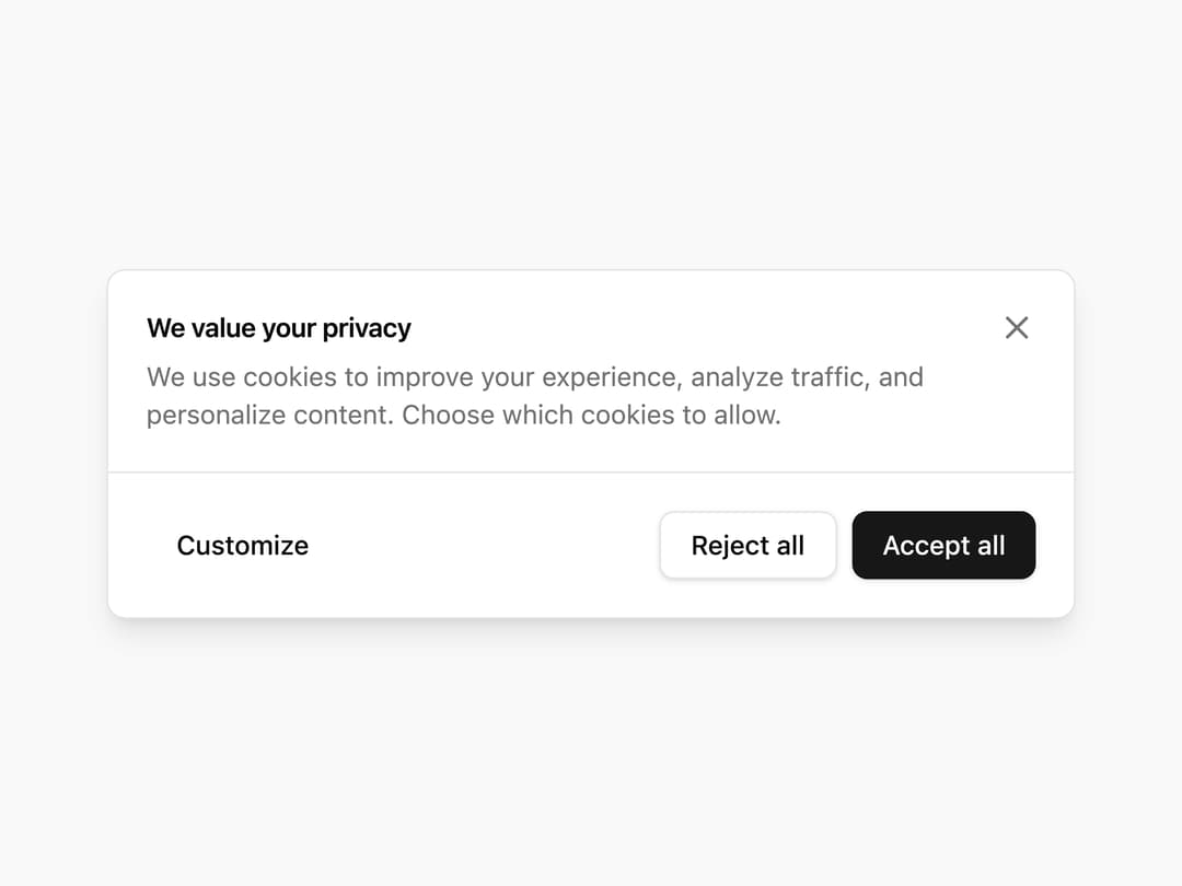 Expandable Consent Banner preview