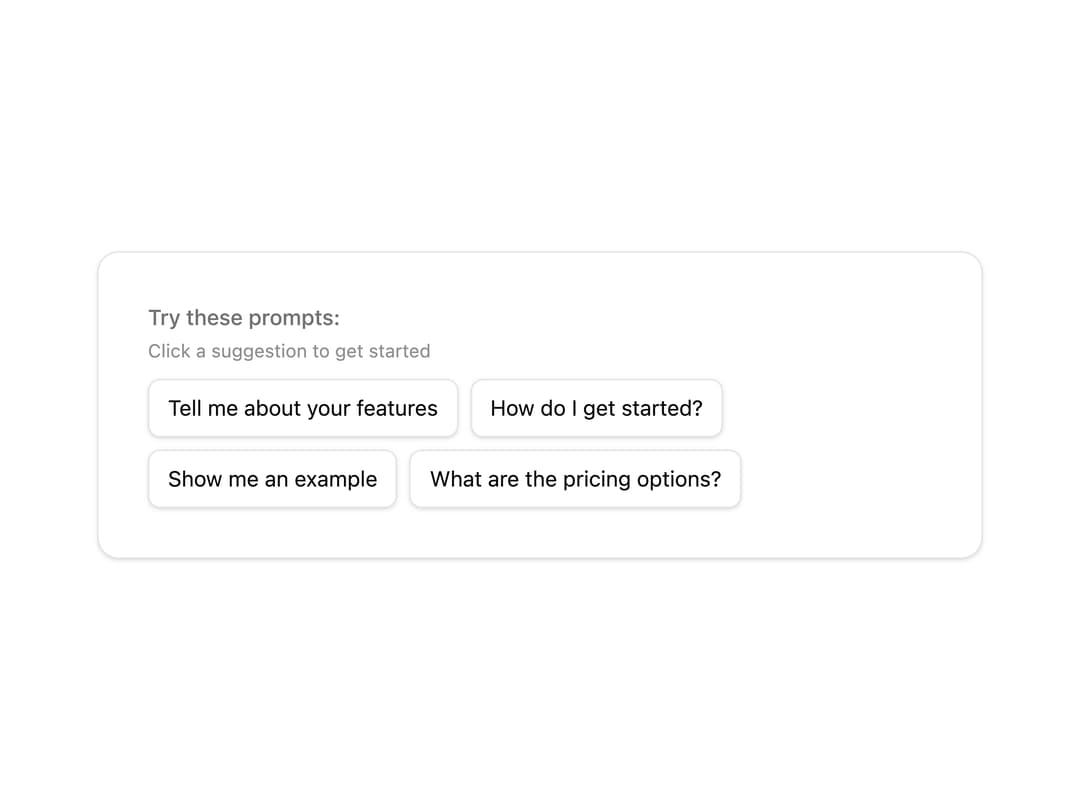 Chat Suggestions preview