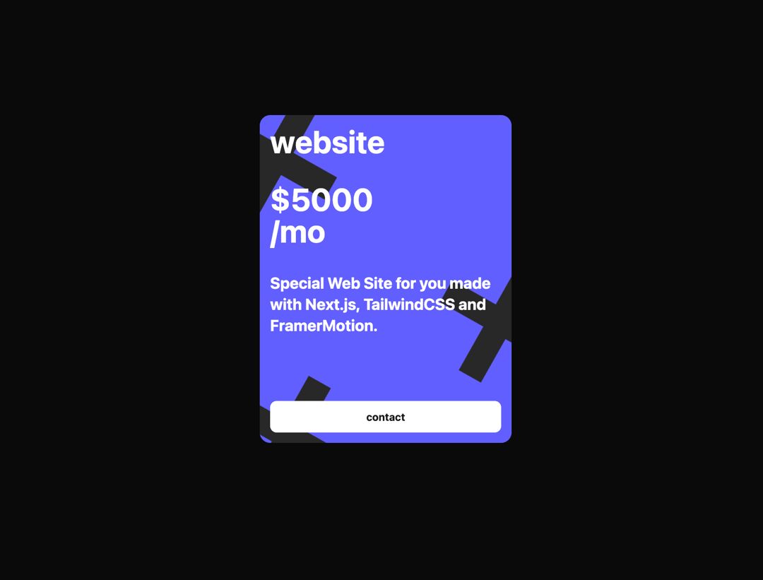 Animated Pricing Cards preview