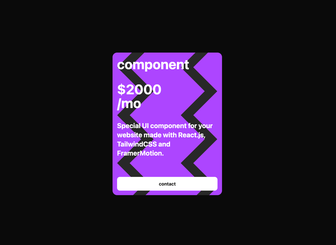 Animated Pricing Cards preview