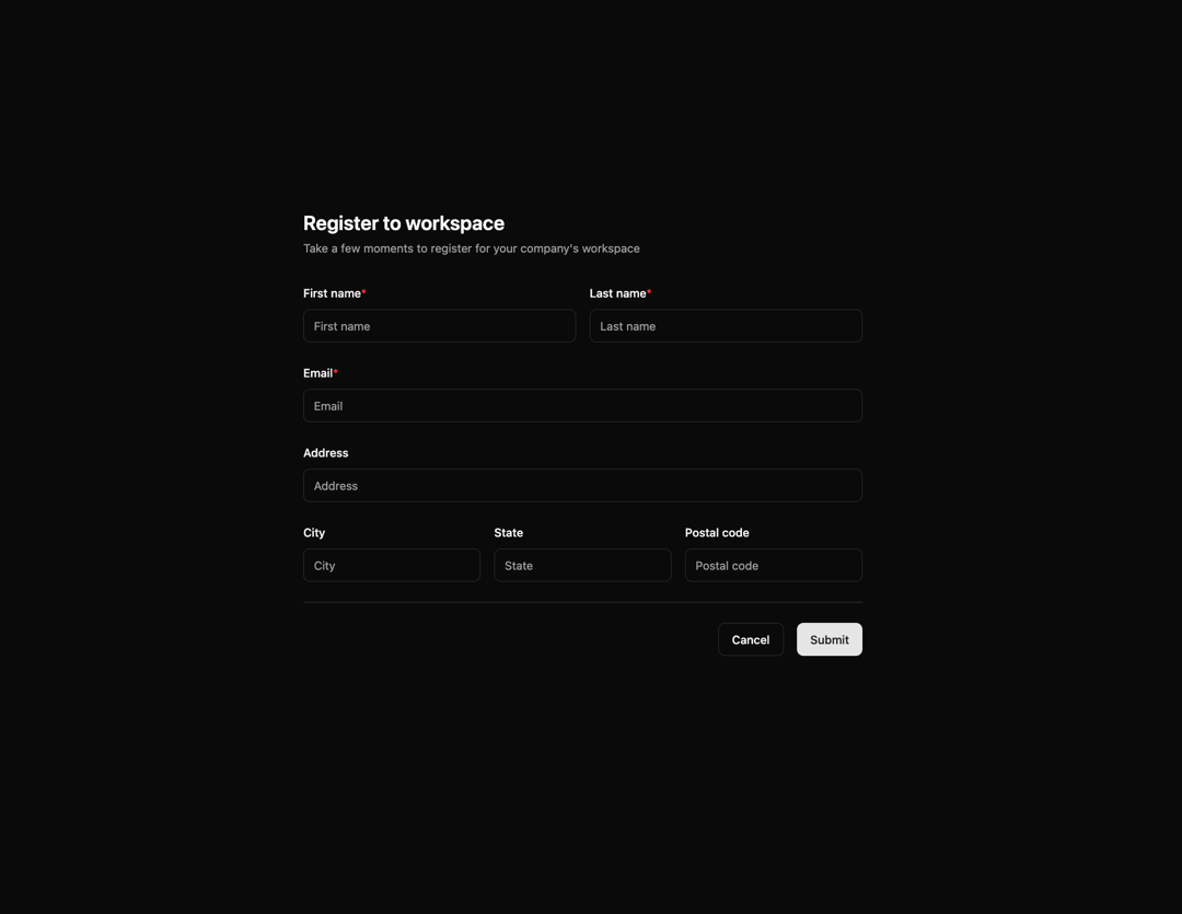 Form Layout 1 preview