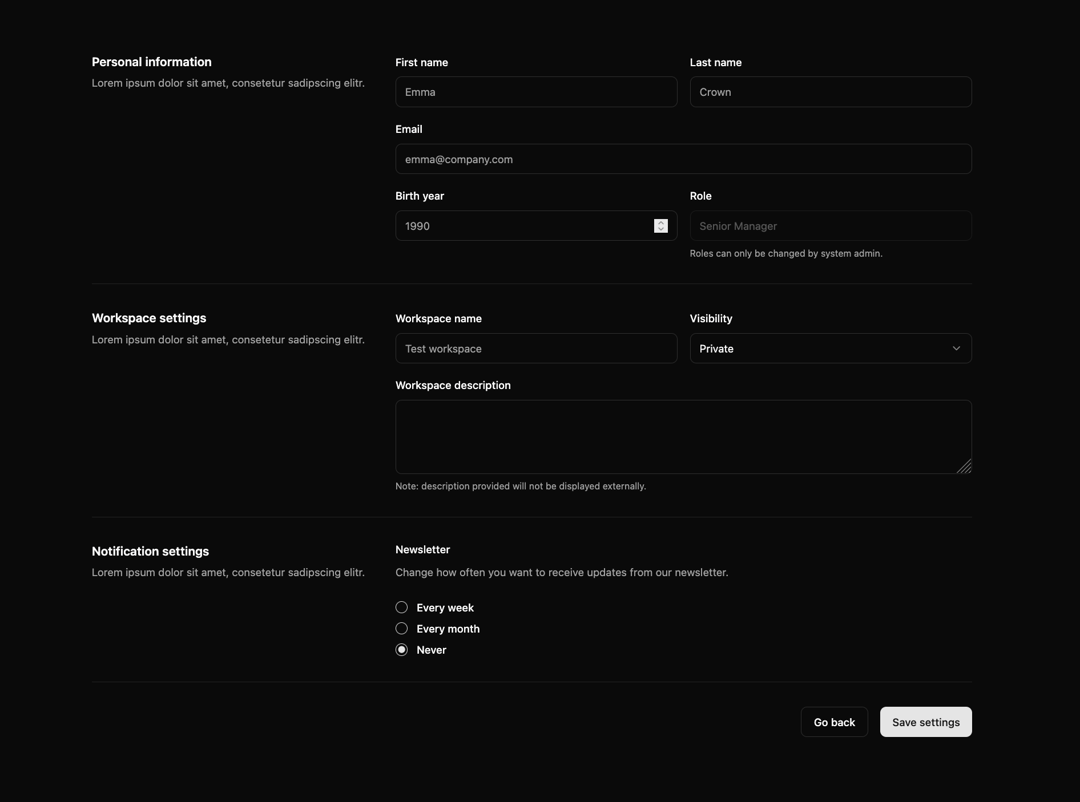 Form Layout 2 preview