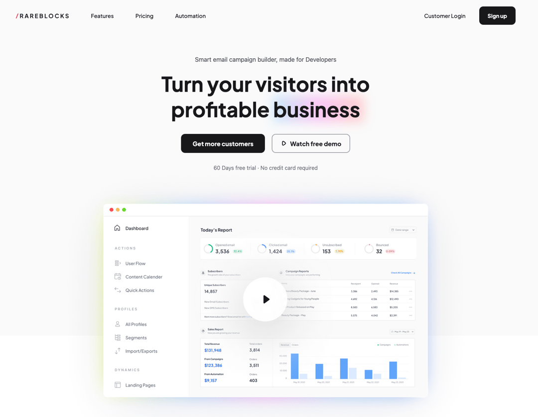 Hero Section with Responsive Navigation preview