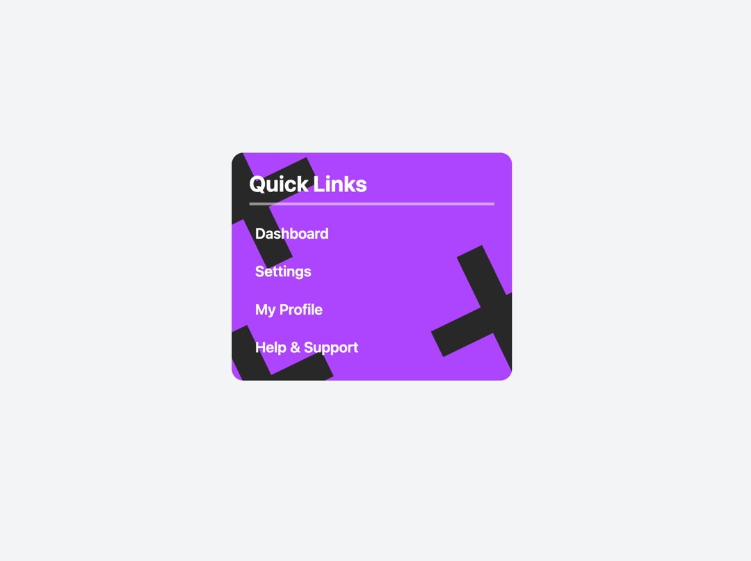 Quick Links Card preview