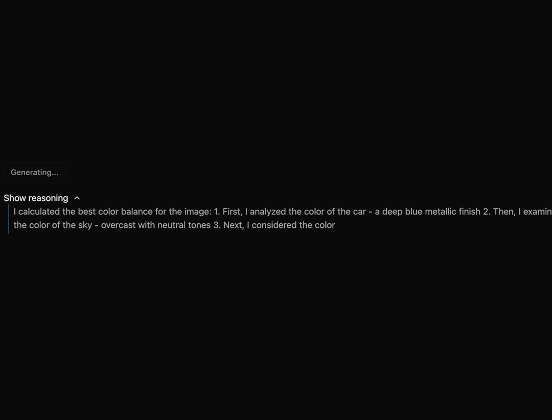 AI Reasoning Panel preview