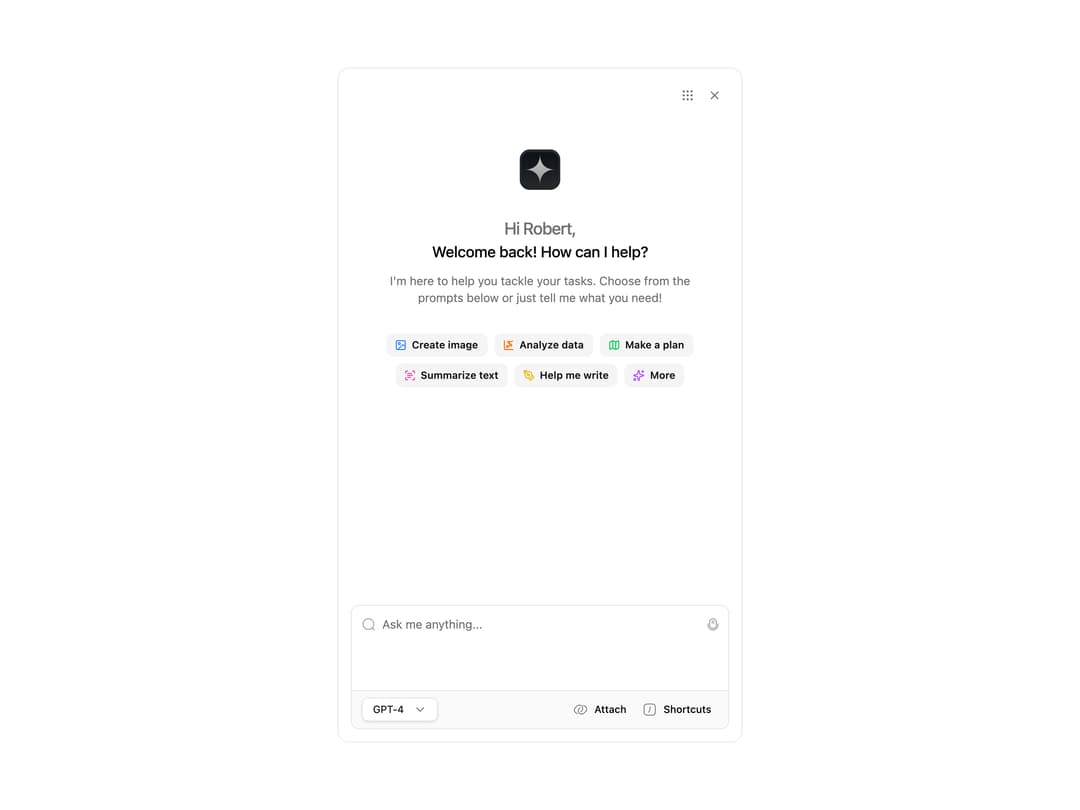AI Assistant Card preview