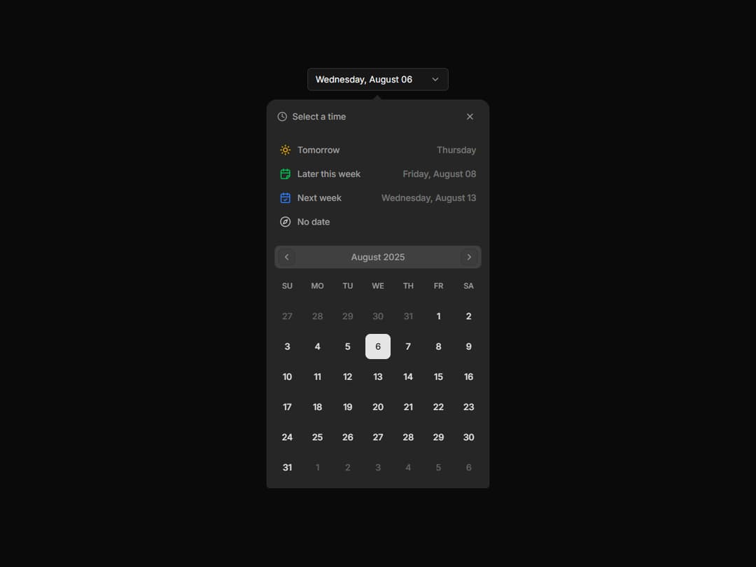 Datepicker With Presets preview