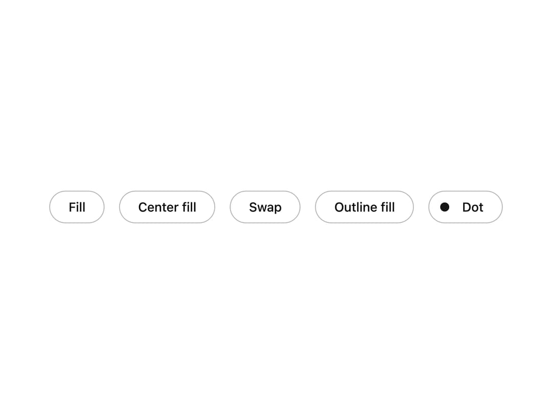 Pill Buttons preview