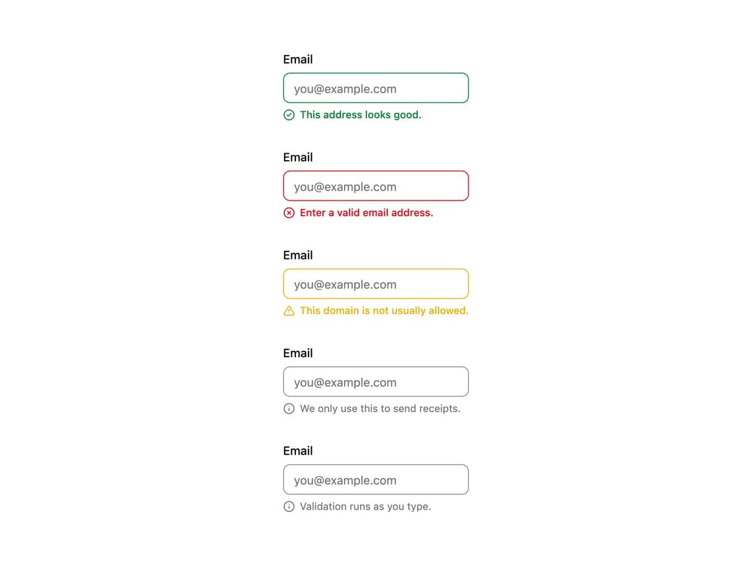 Field Validation preview