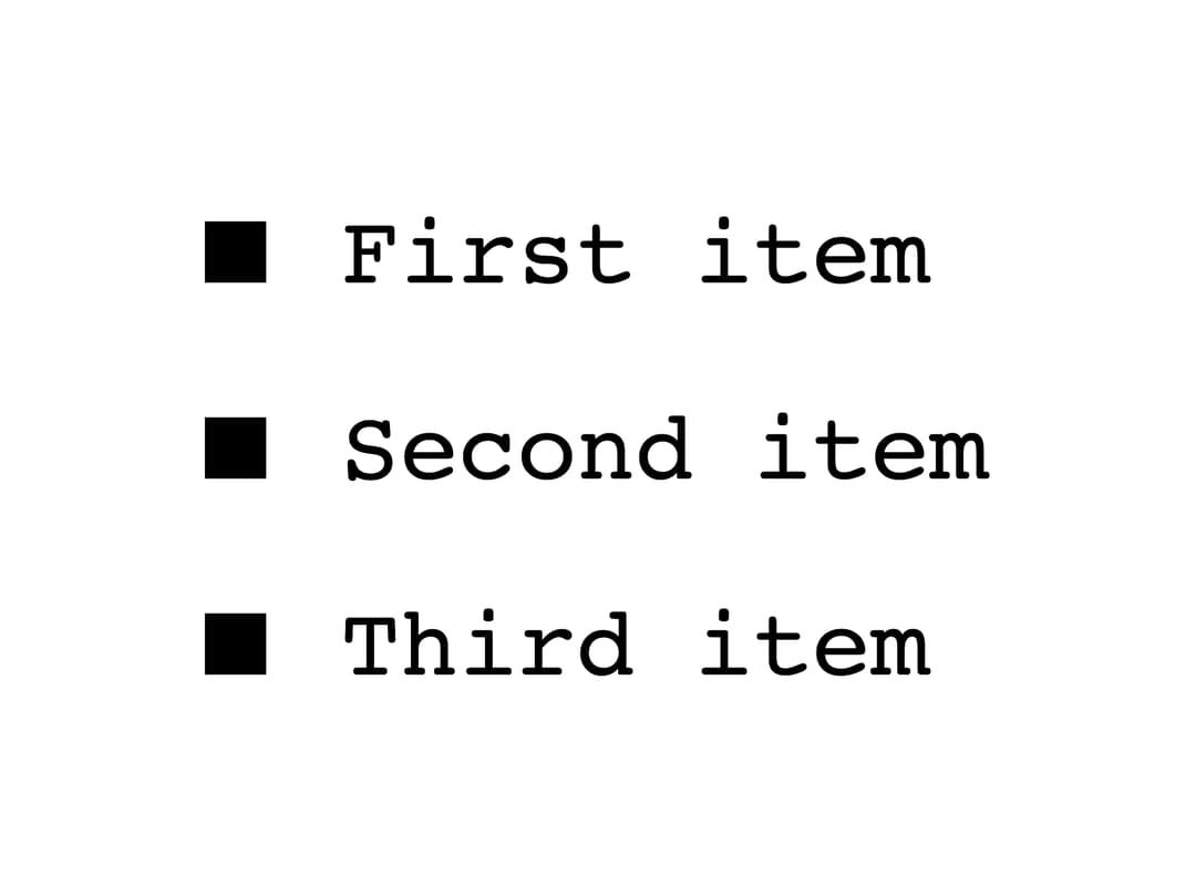 List preview