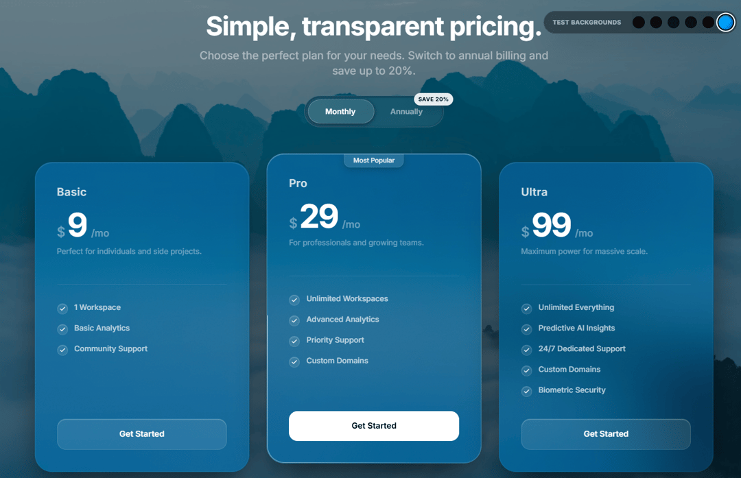 Pricing Glass preview