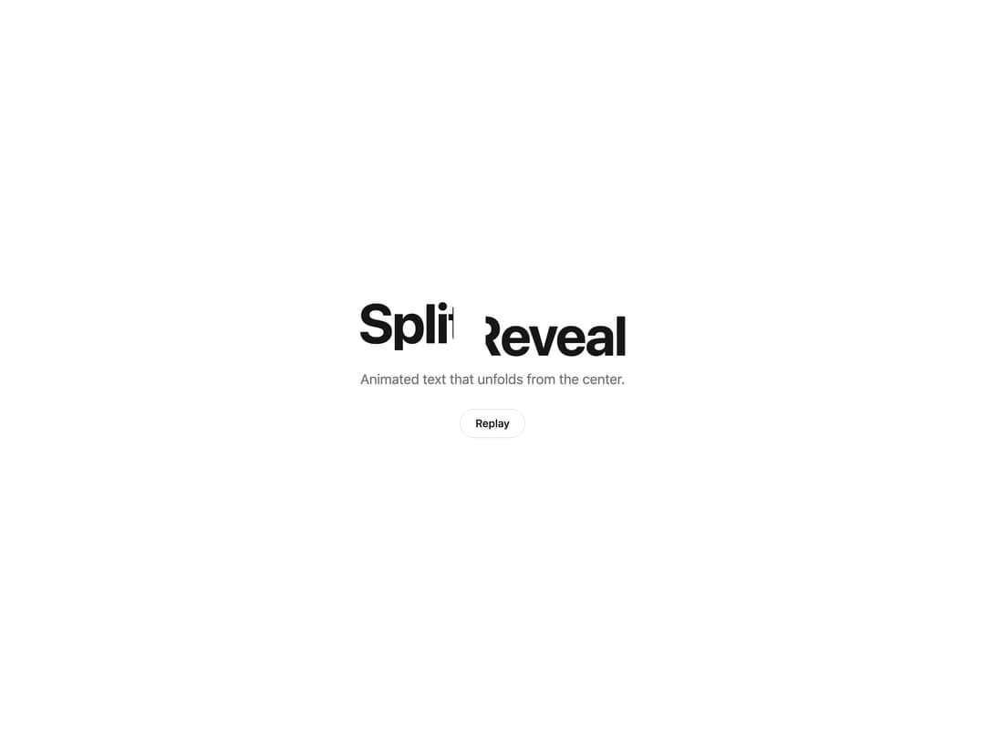 Split Reveal Text preview