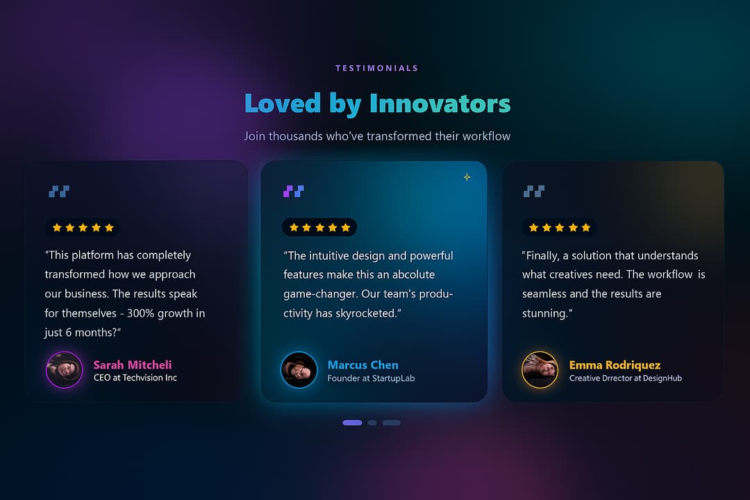 Animated Testimonial preview