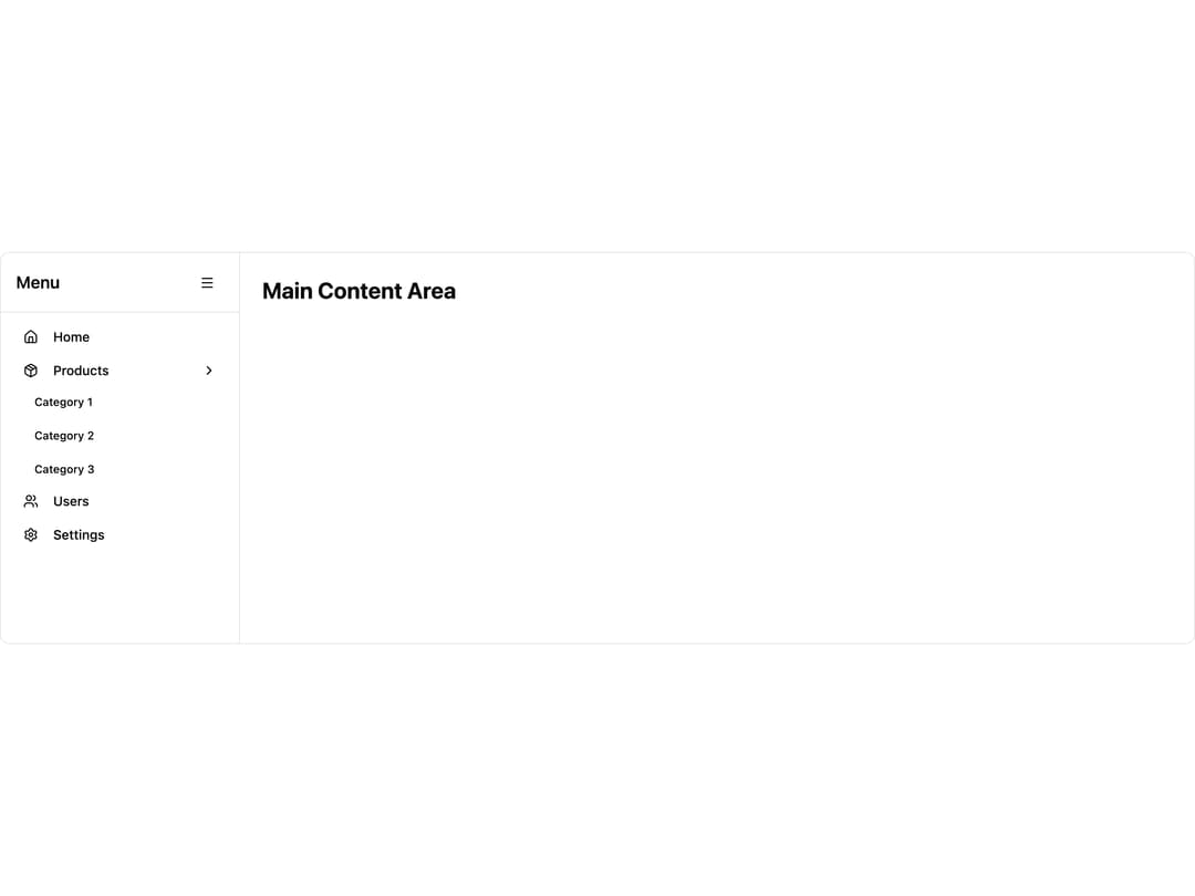 Sidebar Navbar preview