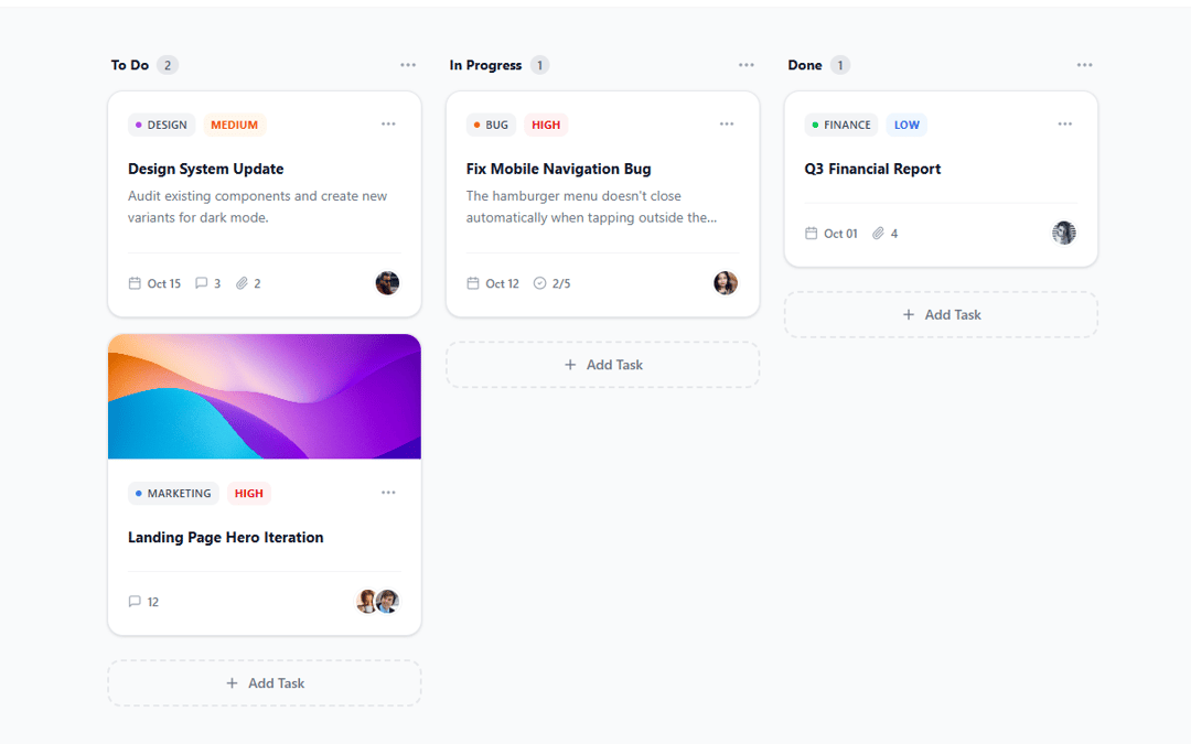 Kanban Board preview