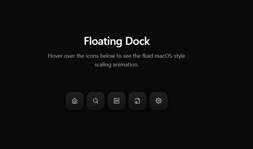 macOS Fluid Floating Dock preview