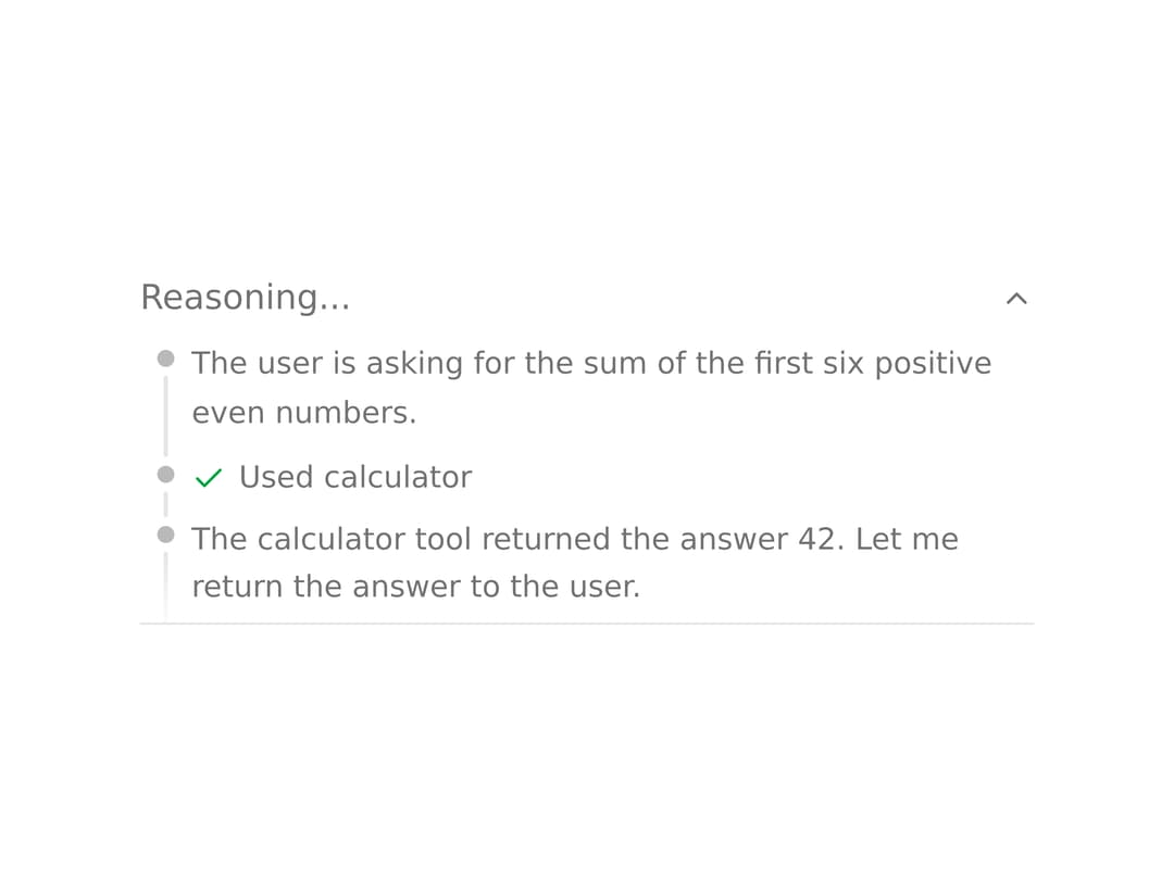 Chat Reasoning preview