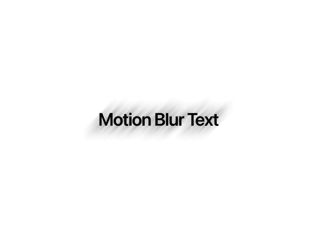 Motion Blur Text preview