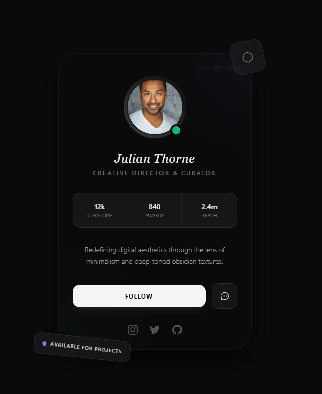 Profile card preview