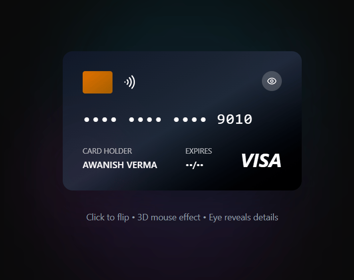 Credit card preview