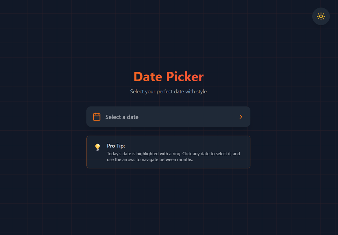 date picker preview