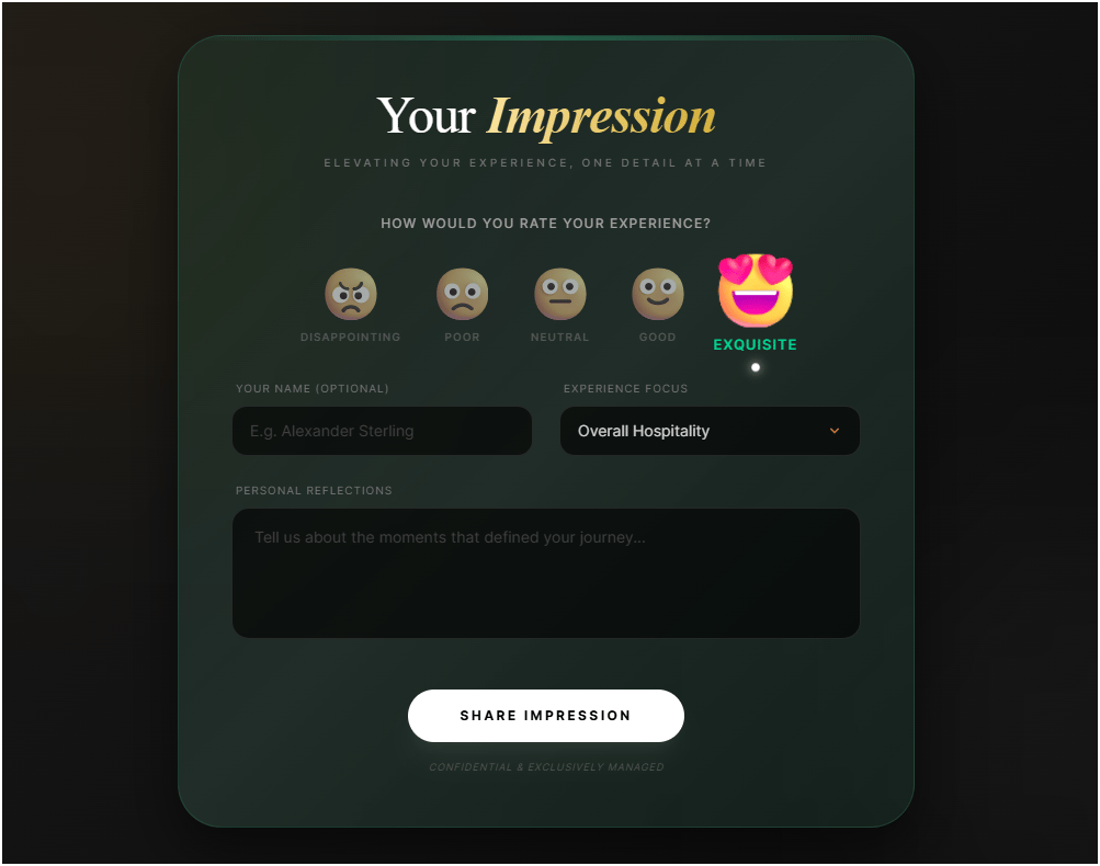 premium feedback form preview