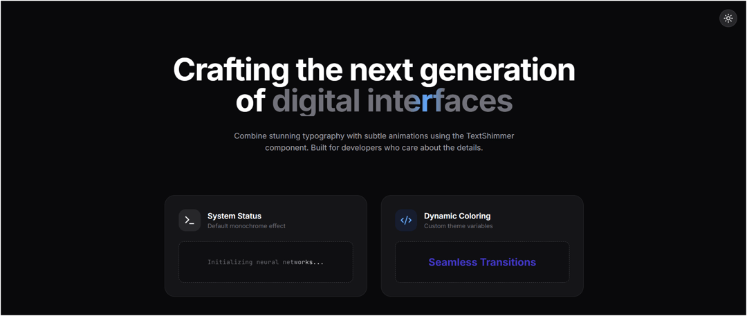 text shimmer preview