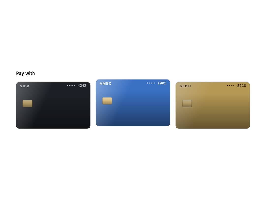 Payment card preview