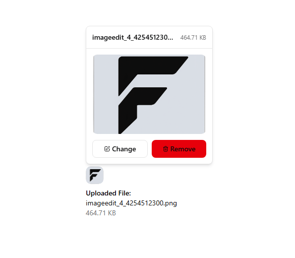 File Upload Button preview