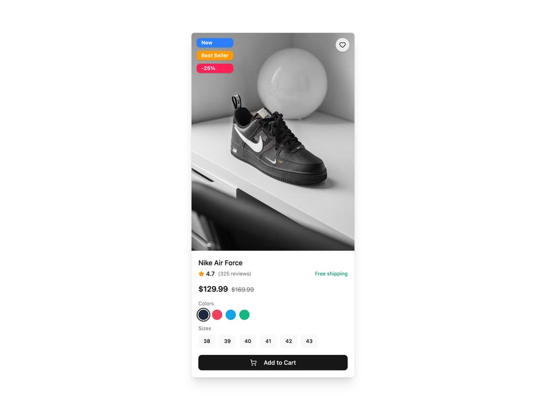 Product Card preview