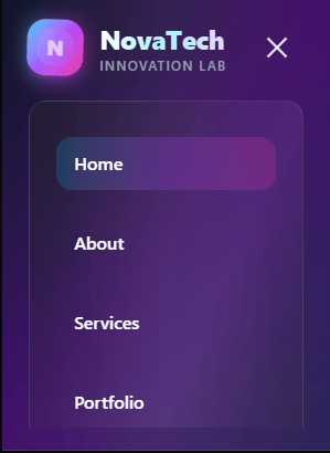 Modern Glassmorphism Header preview