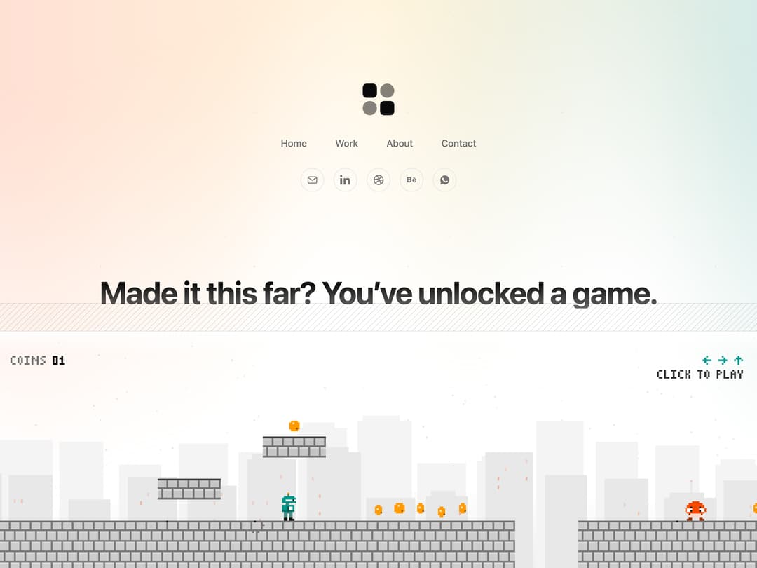 Pixel Platformer Footer preview
