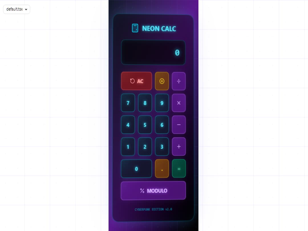 Calculator Neon 3D preview