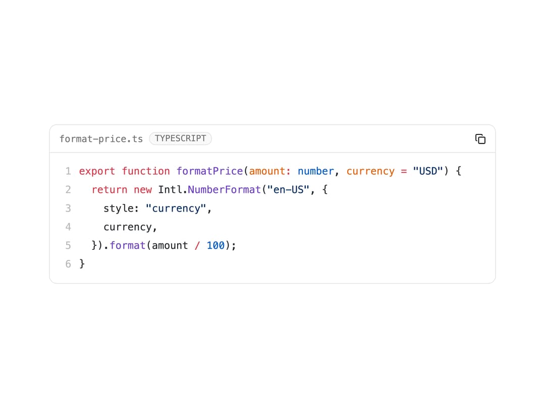 Code Block preview