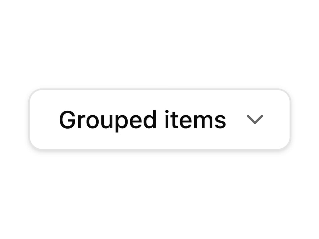 Grouped Dropdown Menu preview
