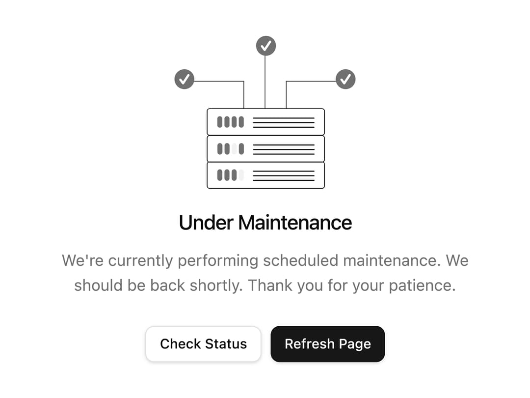 Empty Under Maintenance preview