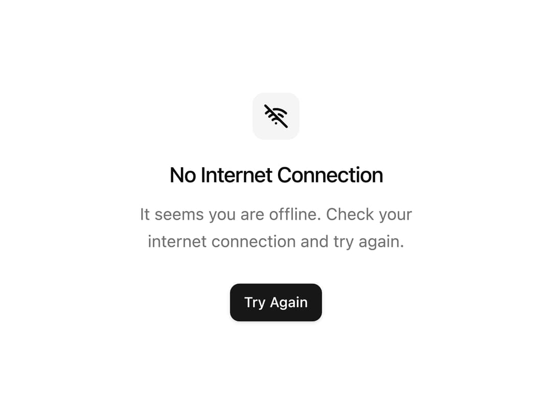 Offline Empty State preview