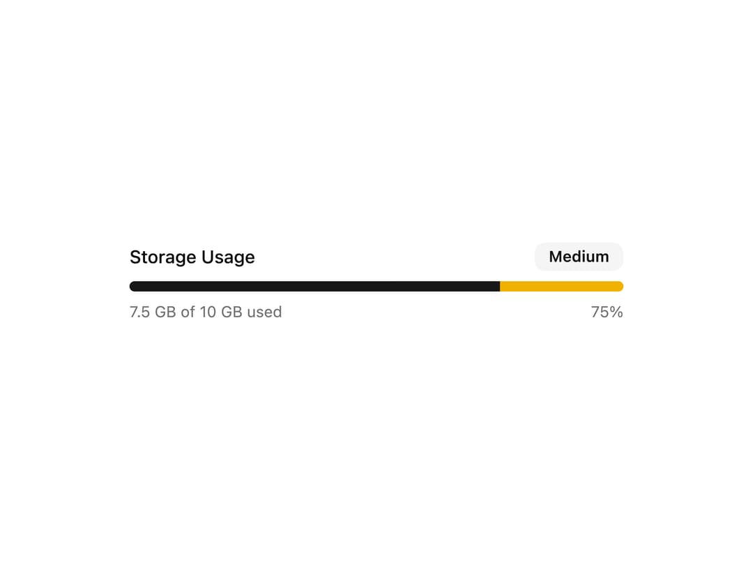 Storage Usage Progress preview