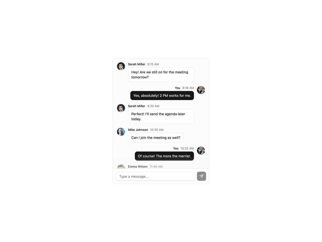Chat Scroll Area preview