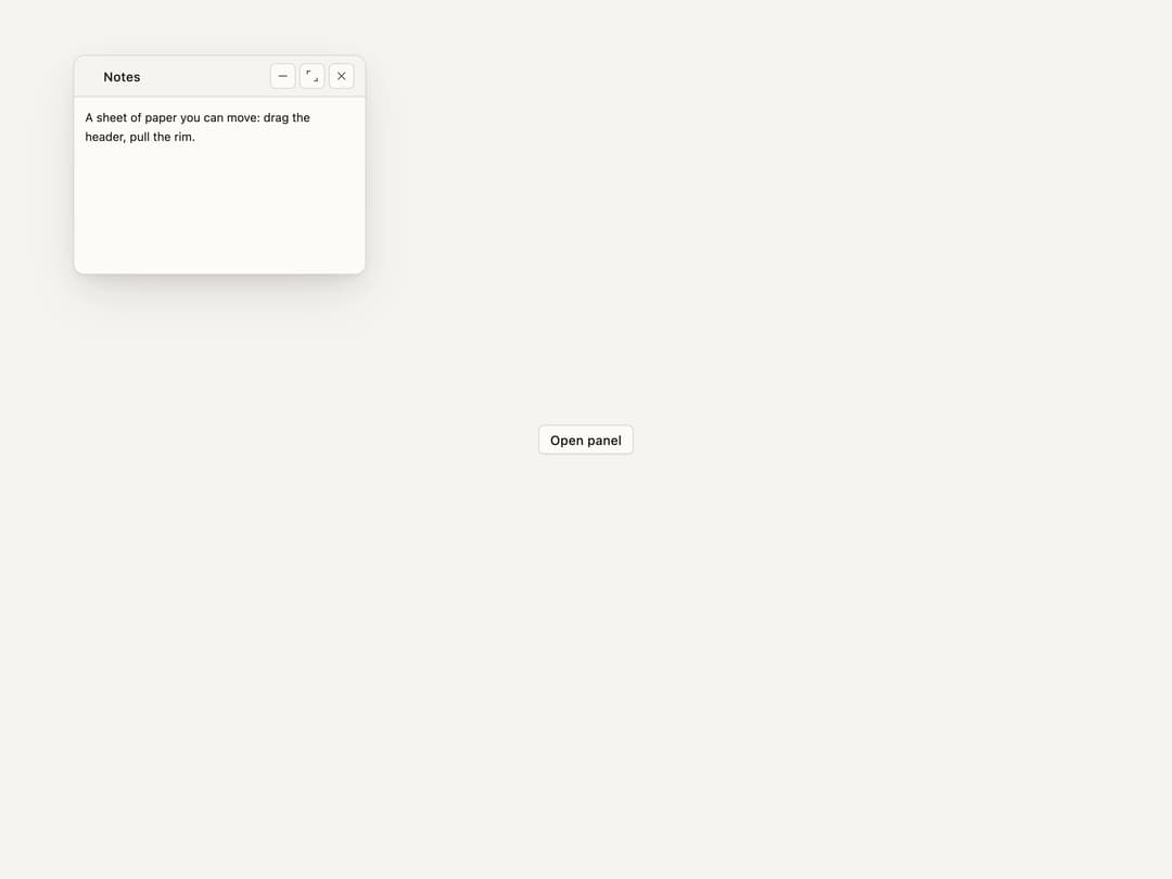 Floating Panel preview