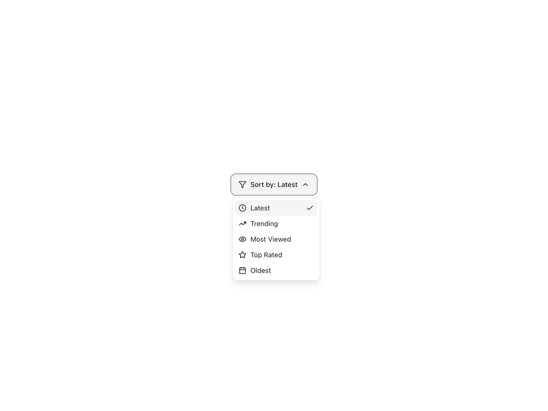 Filter Dropdown preview