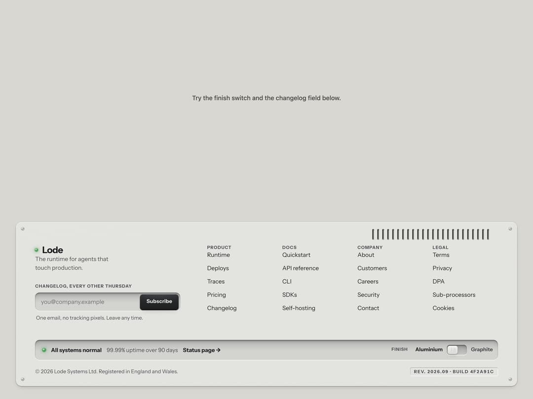 Machined Footer preview