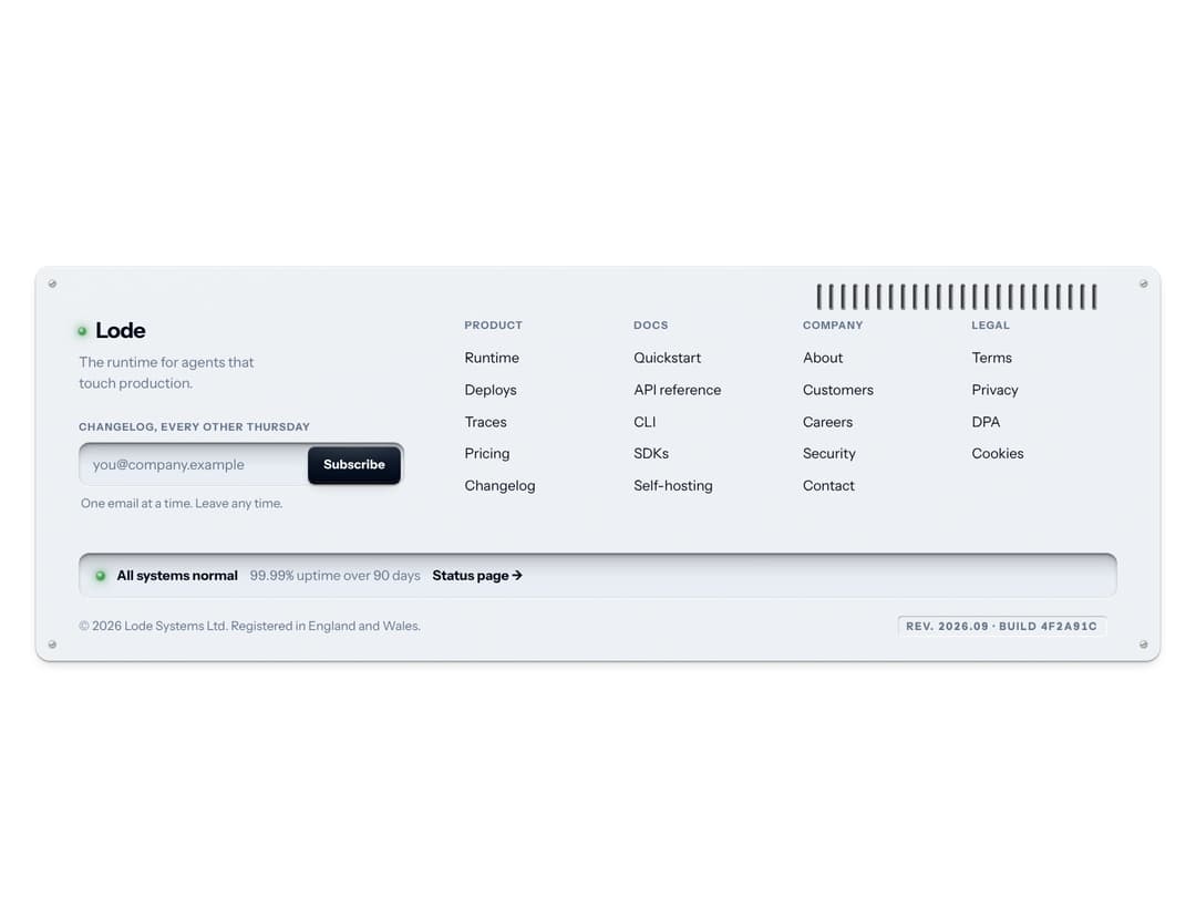 Machined Footer preview