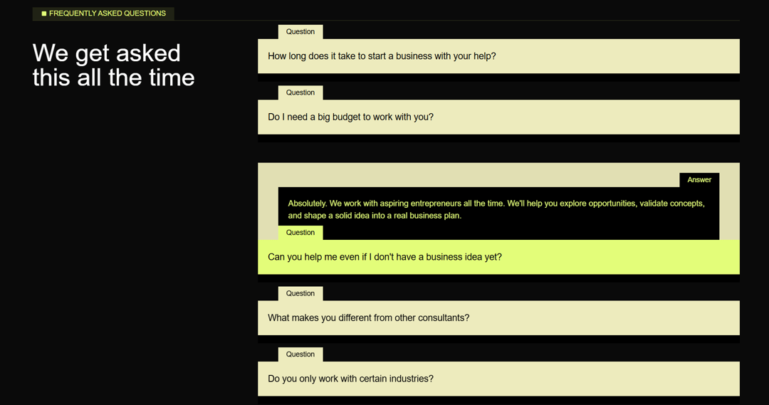 FAQ preview